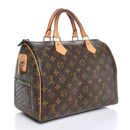 Louis Vuitton Monogram Perforated Speedy 30 Green 3 of 15