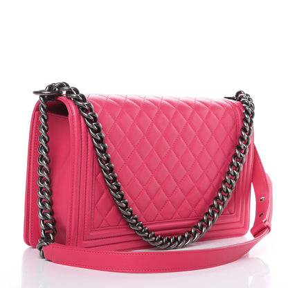 Chanel Lambskin Quilted New Medium Boy Flap Pink 3 of 10