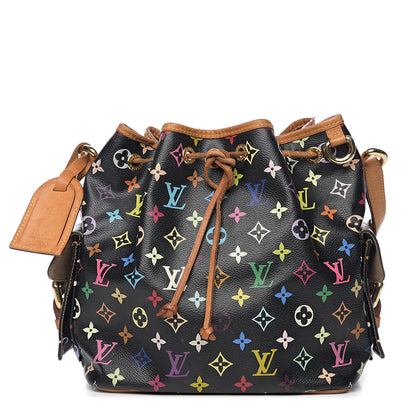 Louis Vuitton Monogram Multicolor Petit Noe Black 1 of 14
