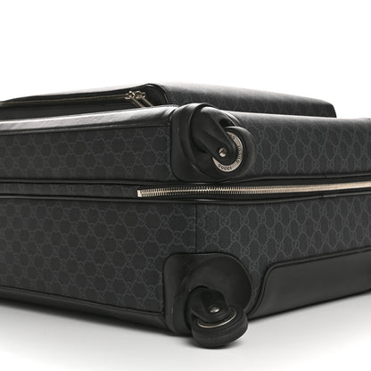 Gucci GG Supreme Monogram Four Wheel Suitcase Black Grey 8 of 11