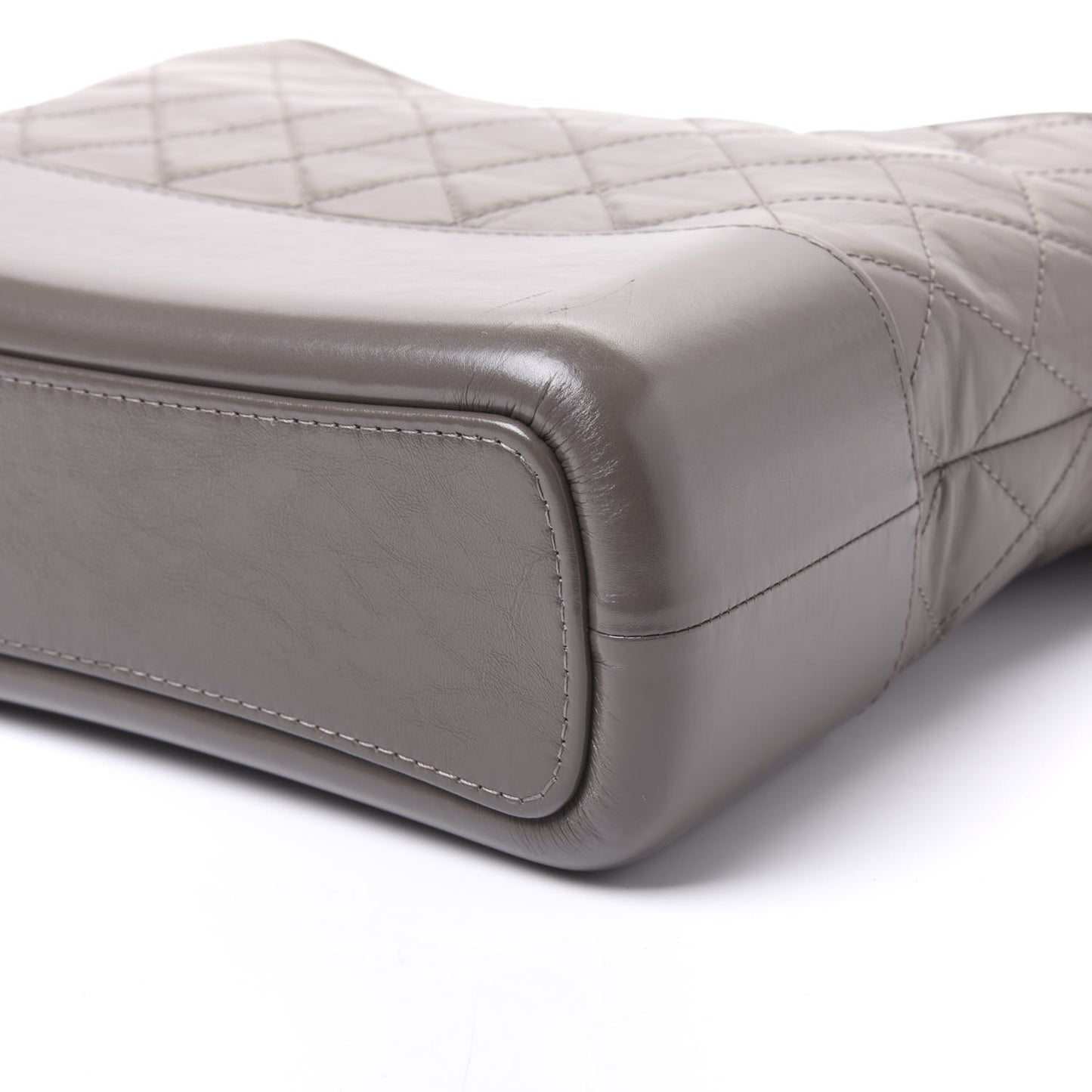 Aged Calfskin Quilted Medium Gabrielle Hobo Grey