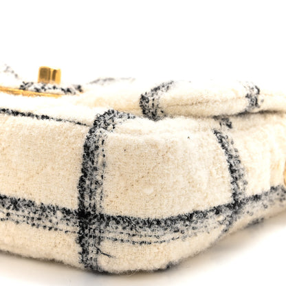 Chanel Wool Tweed Quilted Small Elegant Chain Flap White 10 of 10