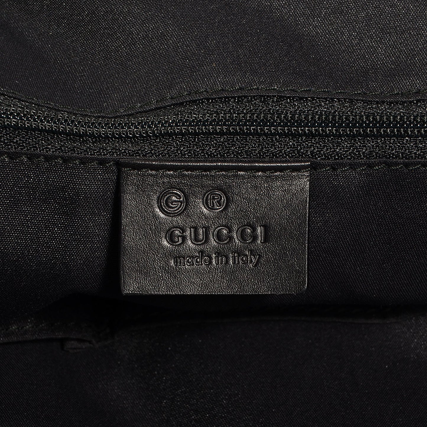 Horsebit Embossed Full Moon Tote Black