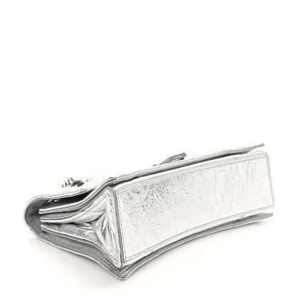 Balenciaga Crushed Calfskin Quilted Small Crush Chain Bag Silver 4 of 10