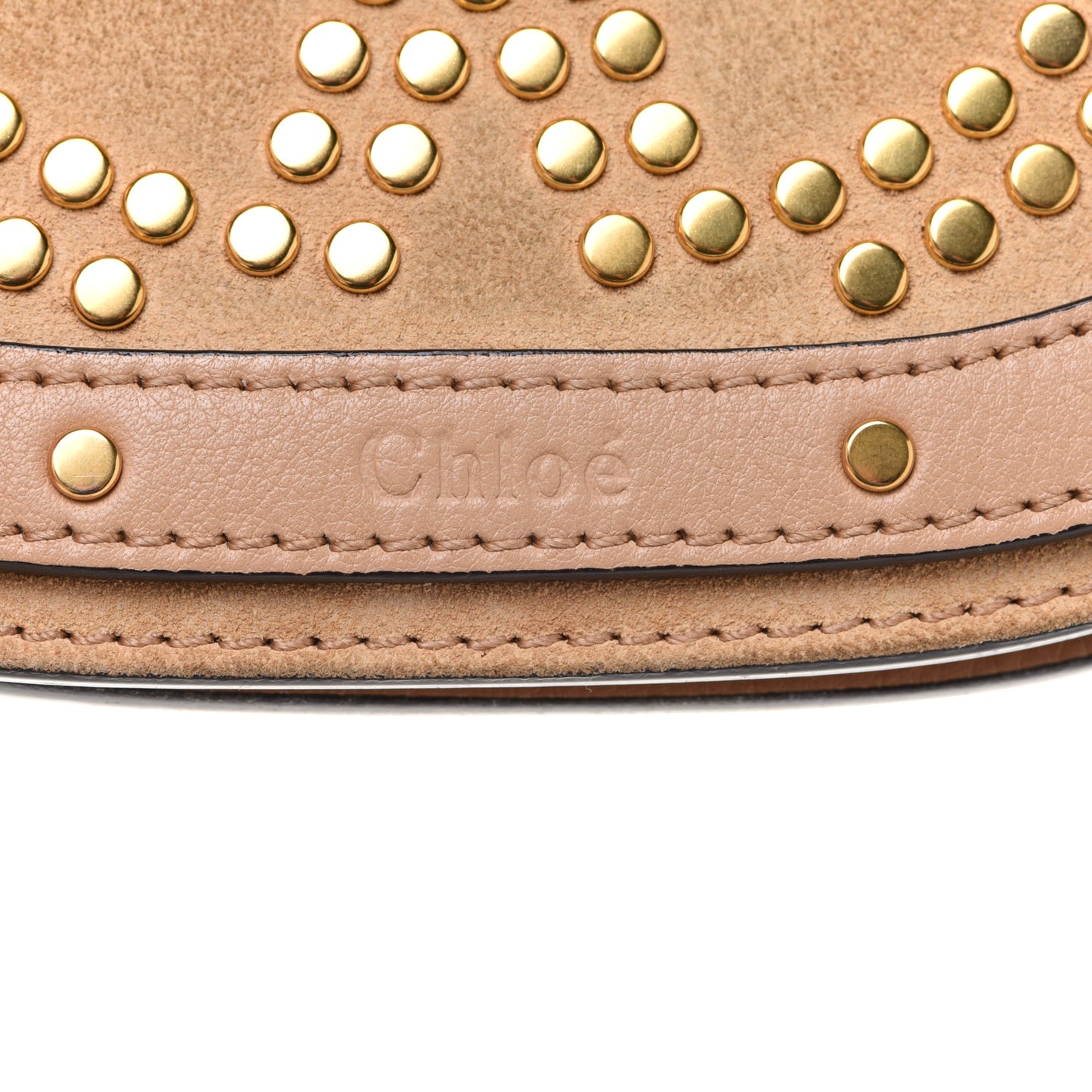 Calfskin Suede Small Constellation Studs Nile Bracelet Bag Blush Nude