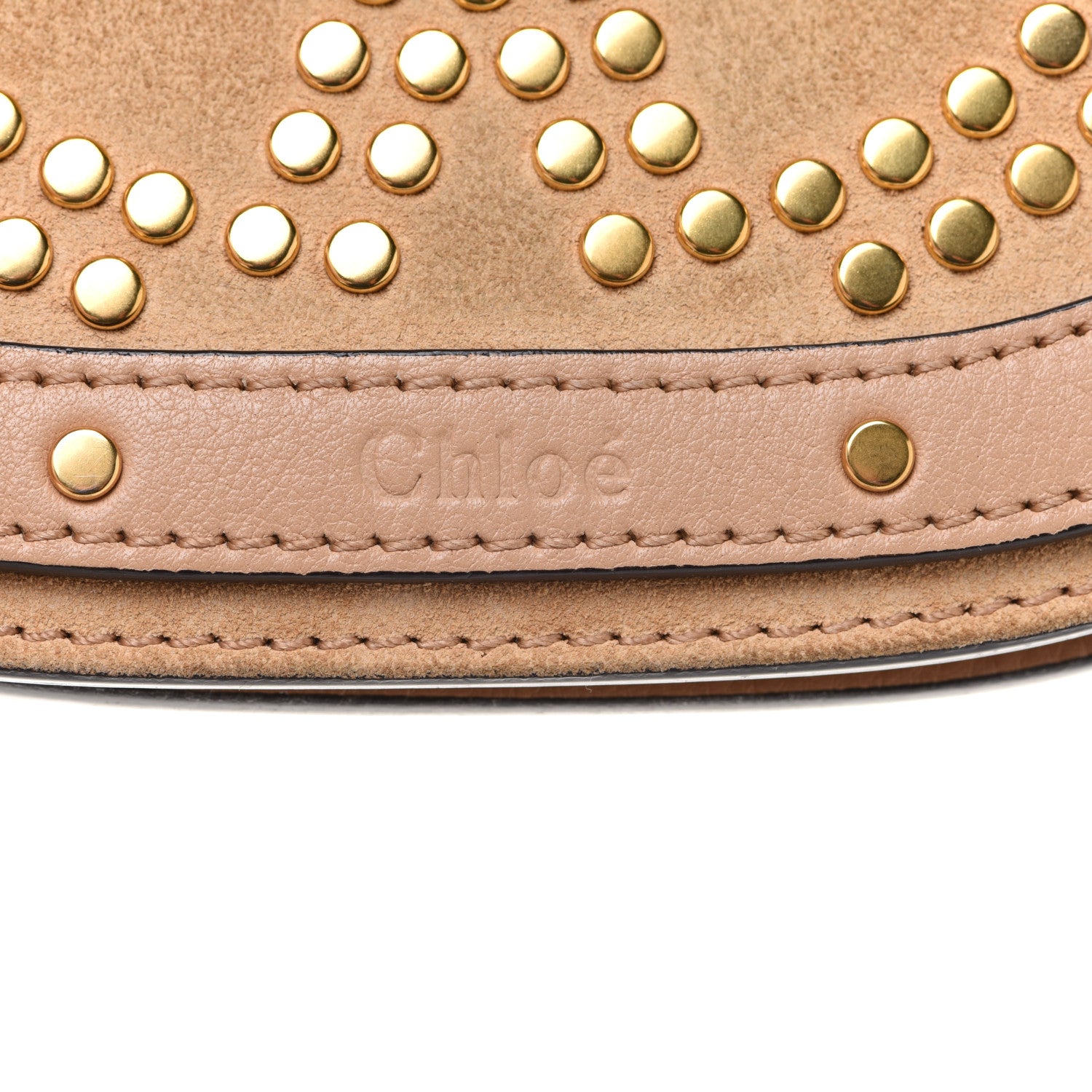 Chloe Calfskin Suede Small Constellation Studs Nile Bracelet Bag Blush Nude 7 of 9