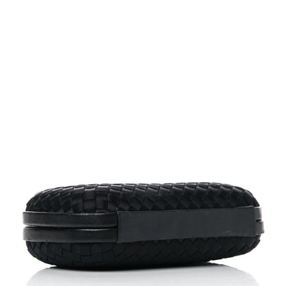 Bottega Veneta Satin Intreccio Impero Knot Clutch Black 4 of 18