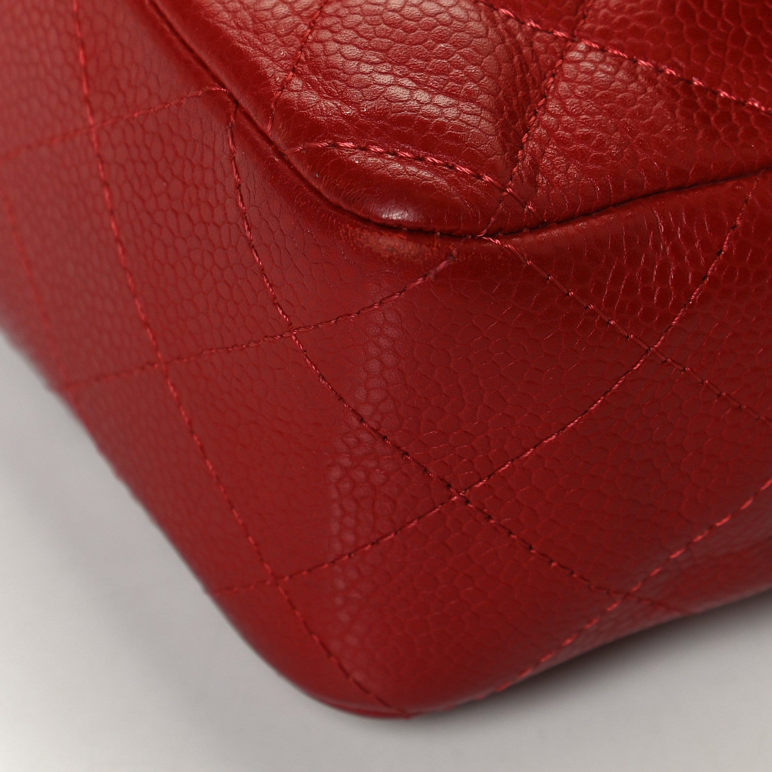 Chanel Caviar Quilted Mini Rectangular Flap Red 10 of 11