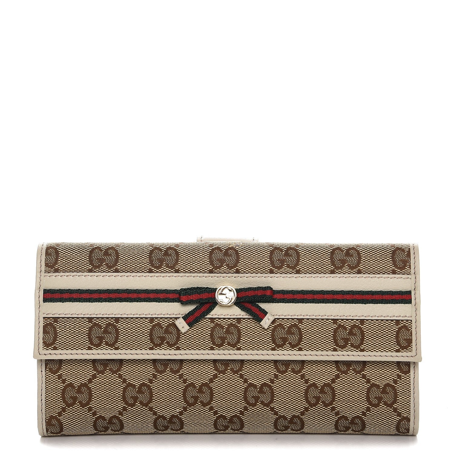 Gucci Monogram Mayfair Continental Wallet Off White 1 of 8