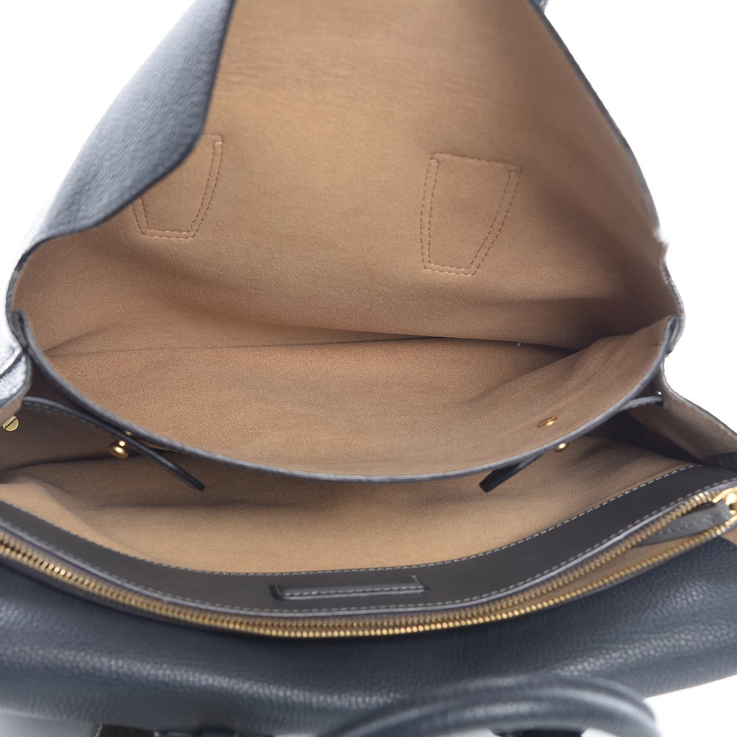 Grained Calfskin Medium Milla Tote Phantom Grey