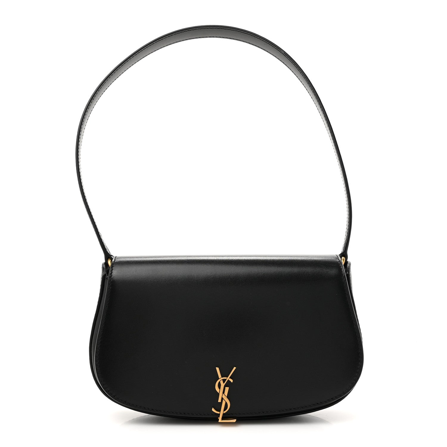 Saint Laurent Box Calfskin Mini Voltaire Shoulder Bag Black 1 of 10