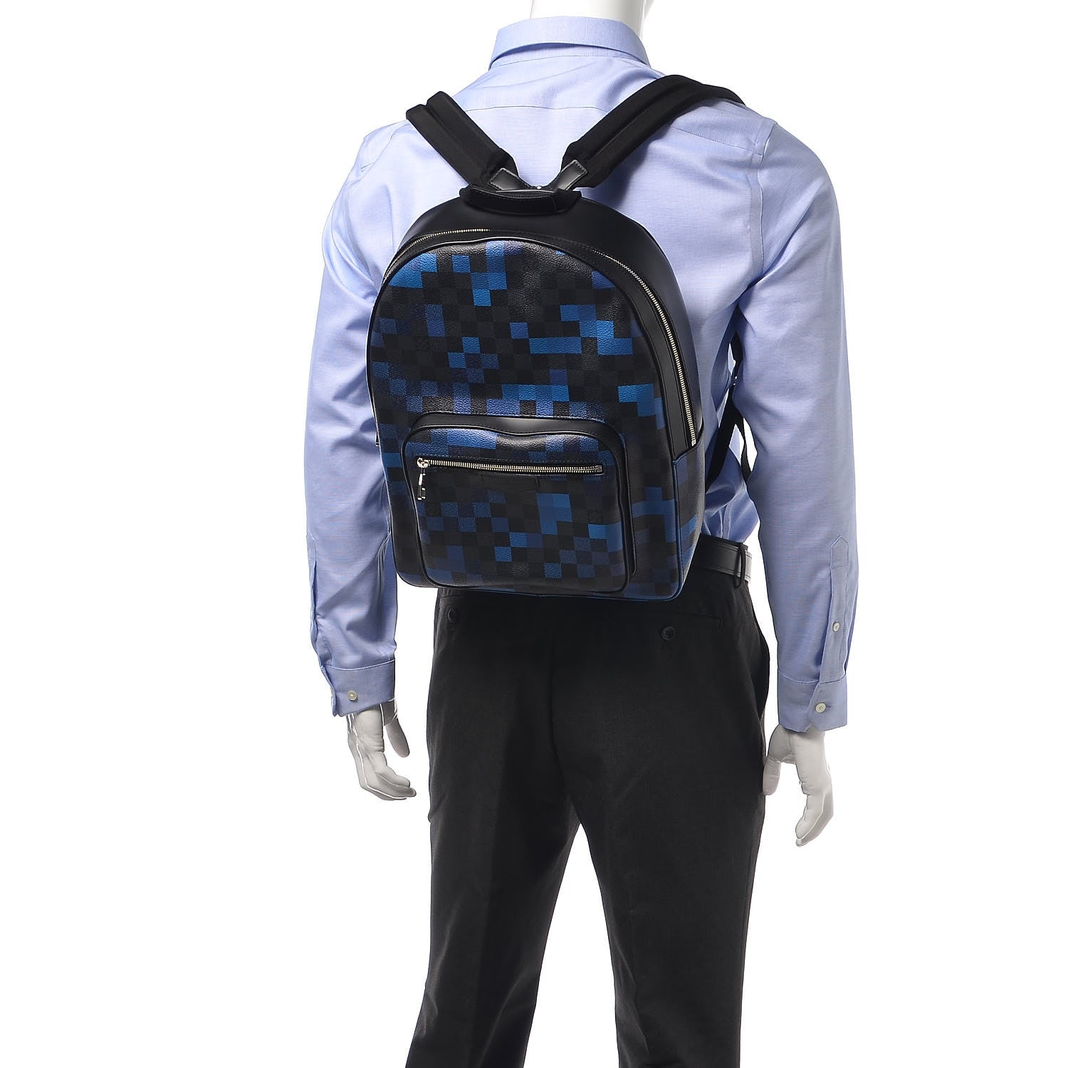 Louis Vuitton Damier Graphite Pixel Josh Backpack Blue 2 of 8