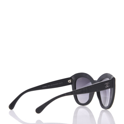 Chanel Tweed Effect CC Polarized Butterfly Signature Sunglasses 5332 Grey 4 of 8