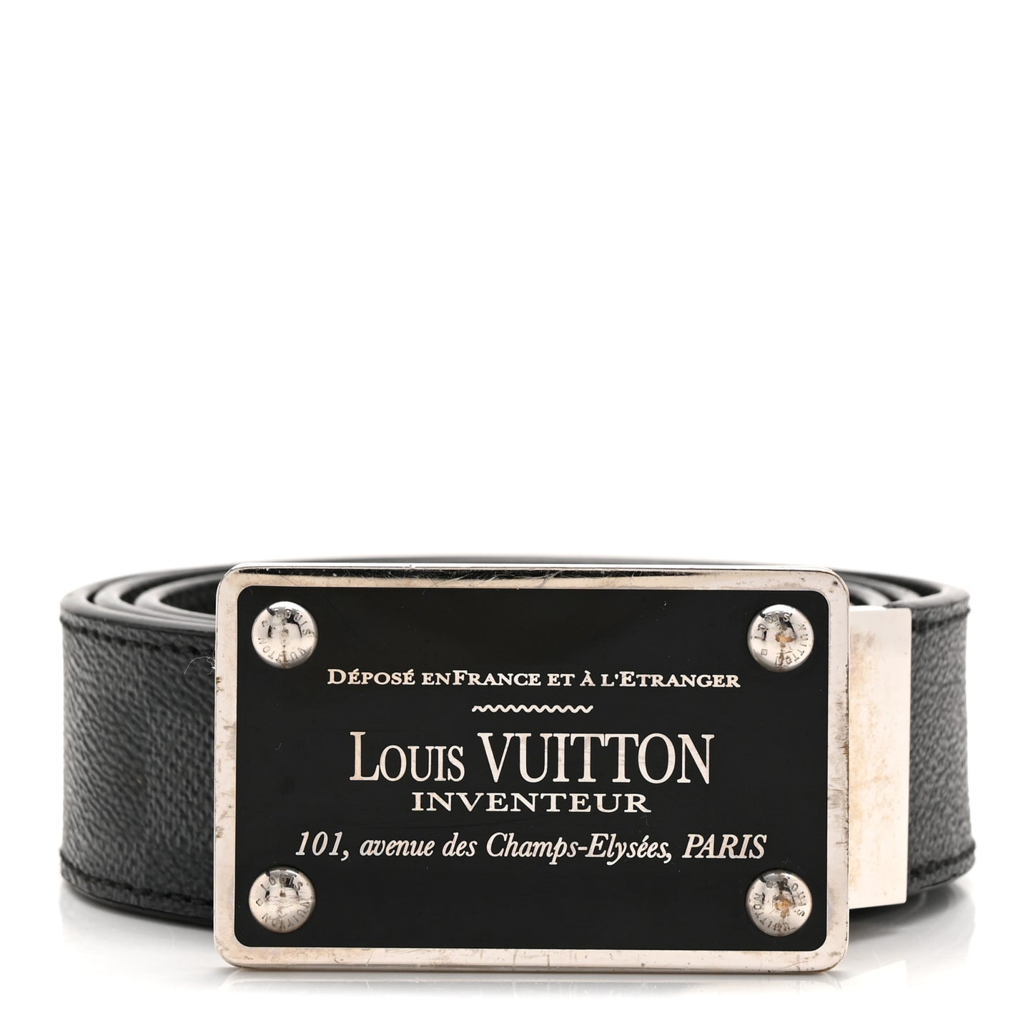 Damier Graphite 35mm LV Inventeur Reversible Belt 95 38