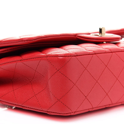 Chanel Caviar Quilted Medium Double Flap Red 9 of 11