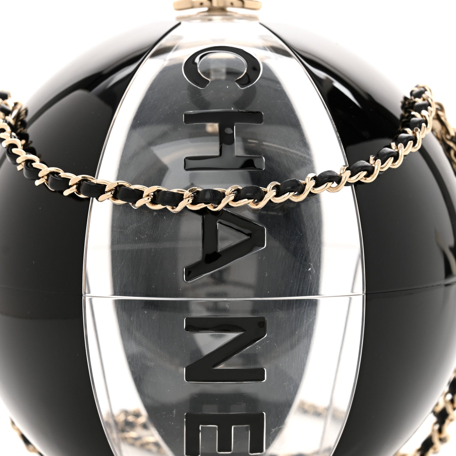 Chanel Plexiglass Coco Beach Ball Minaudiere Clutch  Black 8 of 11