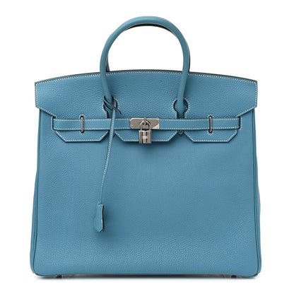 Hermes Togo HAC Birkin 40 Blue Jean 1 of 12