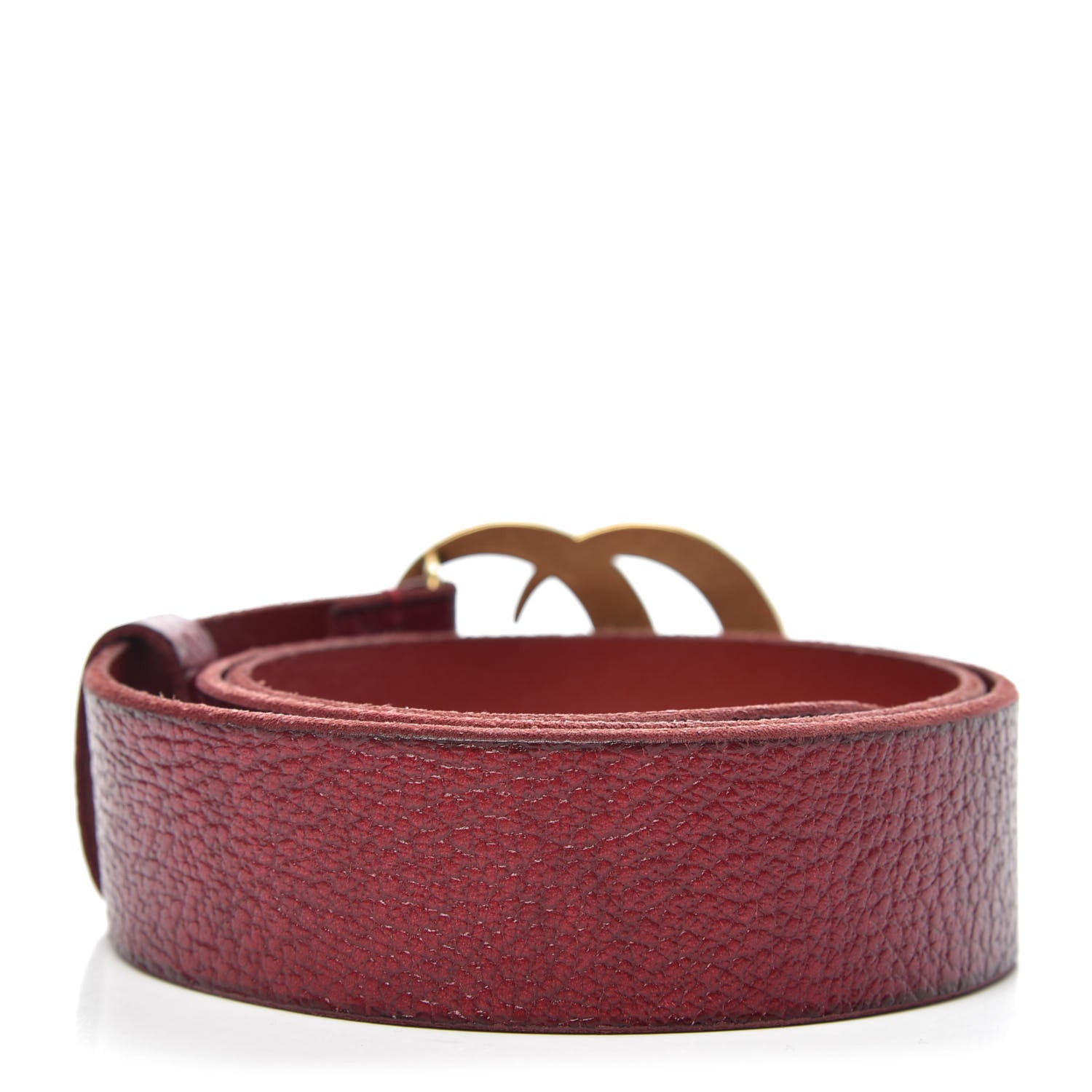 Gucci Cuoio Tusk Lavato Pearl Double G 40mm Belt 85 34 Romantic Cerise Cream 2 of 5