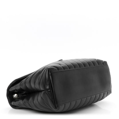 Saint Laurent Calfskin Y Quilted Monogram Medium Loulou Chain Satchel Black 4 of 11