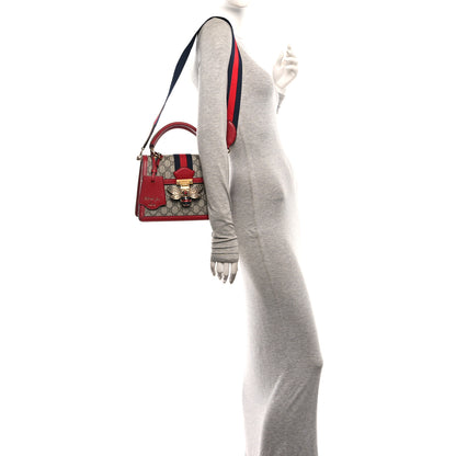 Gucci GG Supreme Monogram Small Queen Margaret Top Handle Bag Red 2 of 10