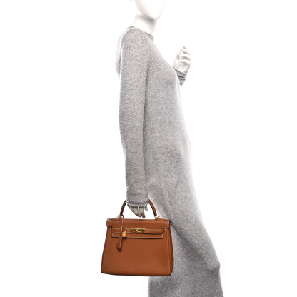 Hermes Togo Kelly Retourne 28 Gold 3 of 13