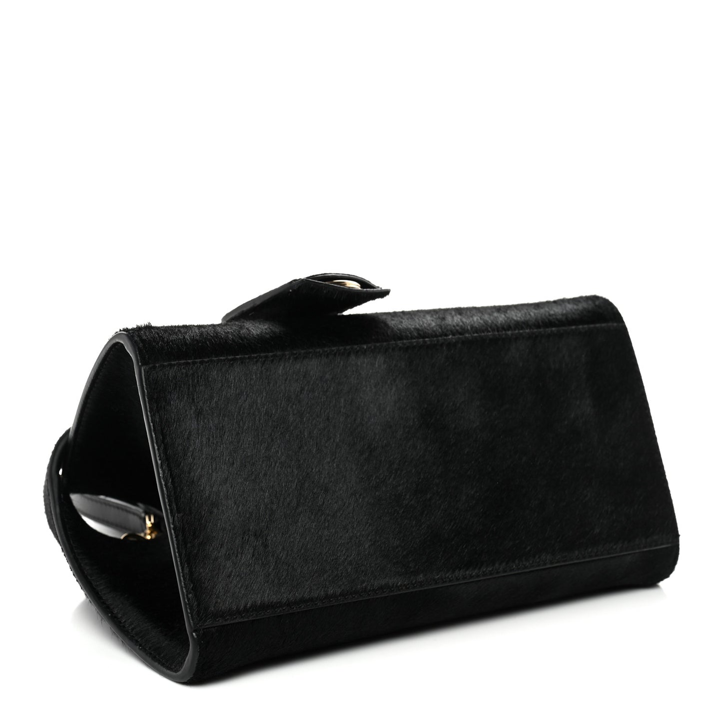 Pony Hair Mini Hug Bag Black