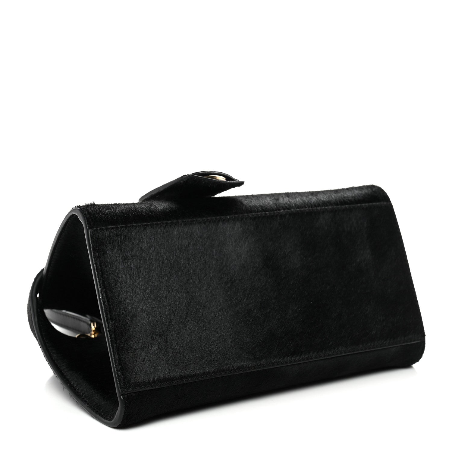 Salvatore Ferragamo Pony Hair Mini Hug Bag Black 4 of 10