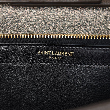 Saint Laurent Grained Metallic Calfskin Monogram Chain Wallet Gris 7 of 8