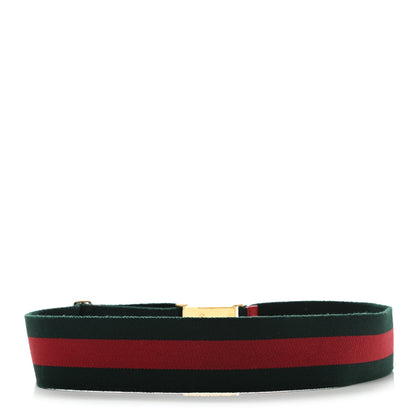 Gucci Canvas Web Belt 80 32 Green Red 2 of 7