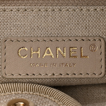 Chanel Mixed Fibers Small Deauville Tote Beige Black 7 of 11