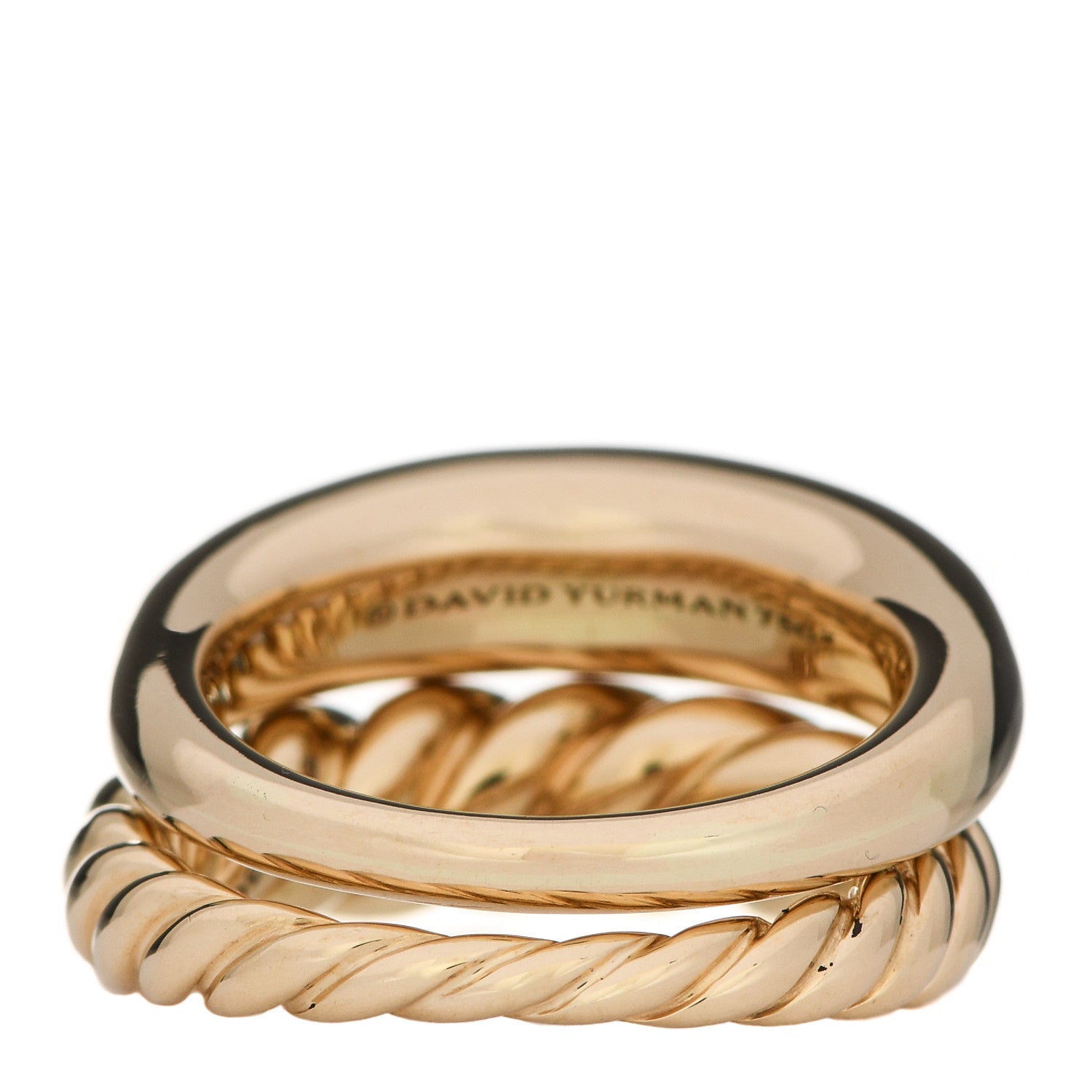 David Yurman 18K Yellow Gold Pure Form Stack Rings 52 6 3 of 5