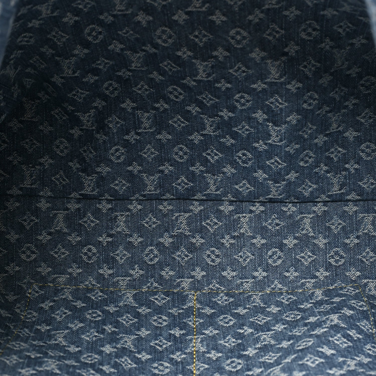 Louis Vuitton Monogram Denim CarryAll MM Blue 6 of 11