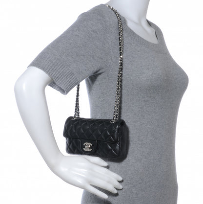 Chanel Lambskin Quilted Extra Mini Flap Black 2 of 7