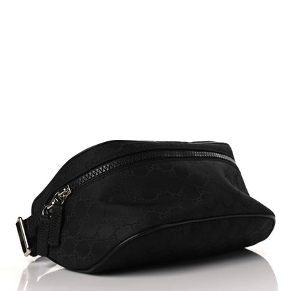 Gucci Nylon Monogram Fanny Pack Belt Bag Black 4 of 9