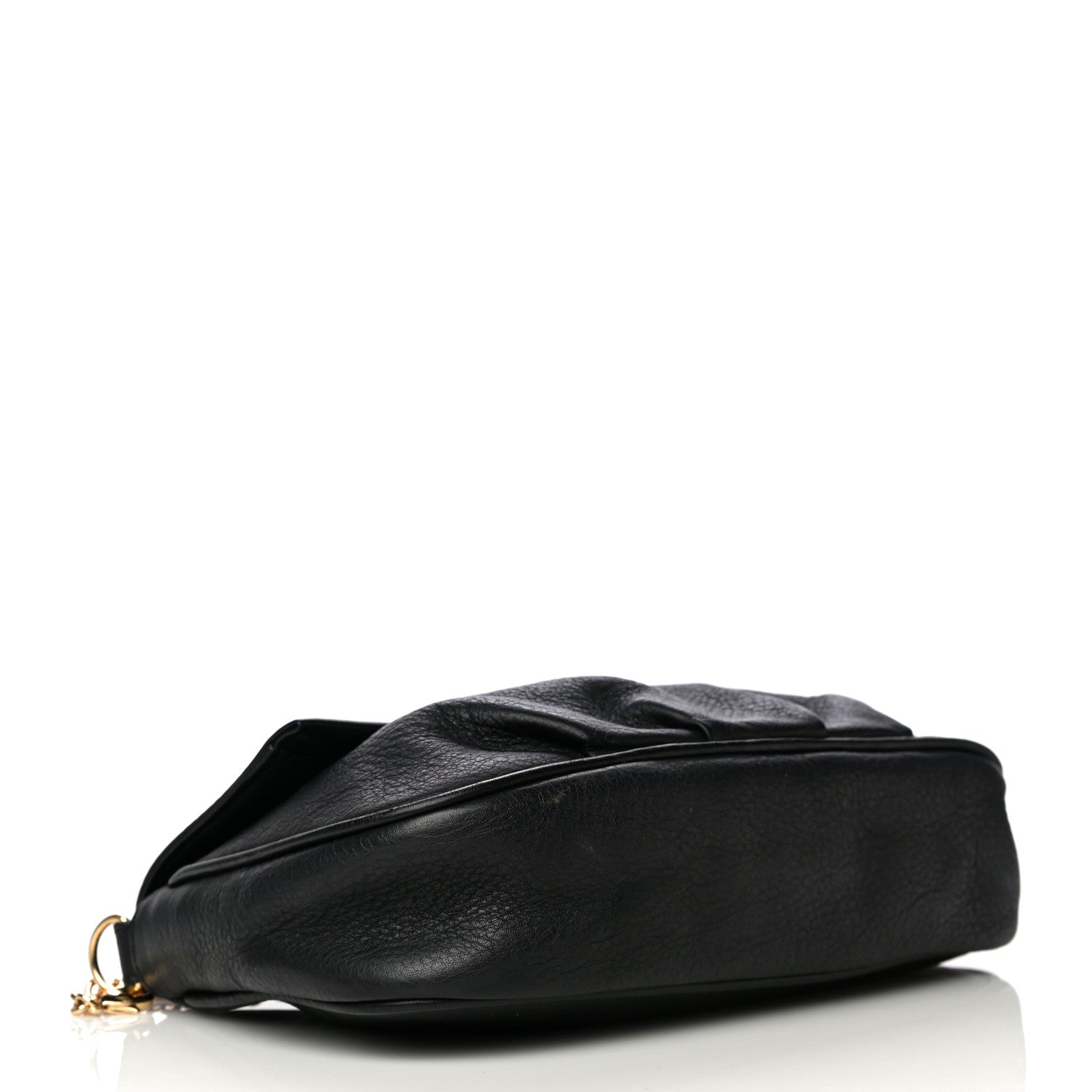 Fendi Vitello Flamingo Enamel Fendista Pouchette Crossbody Black 3 of 22