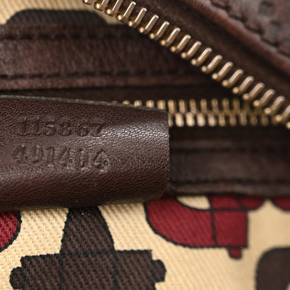 Gucci Guccissima Medium Horsebit Chain Hobo Dark Brown 7 of 14