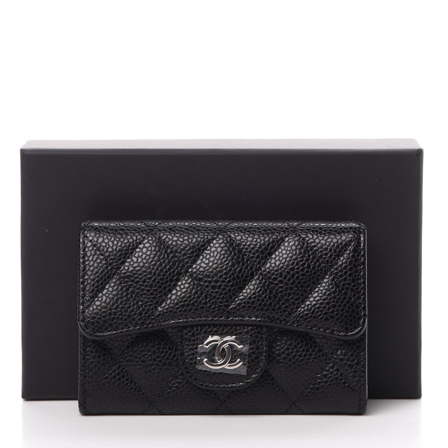 Chanel Caviar Quilted Flap Card Holder Black 9 of 9