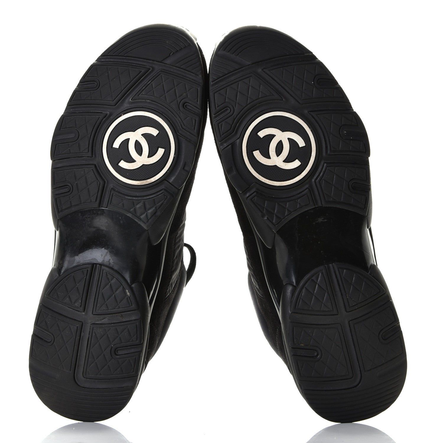 Chanel Kid Suede Calfskin Mens Sneakers 46 Black 6 of 7