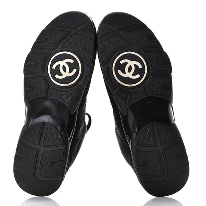 Chanel Kid Suede Calfskin Mens Sneakers 46 Black 6 of 7