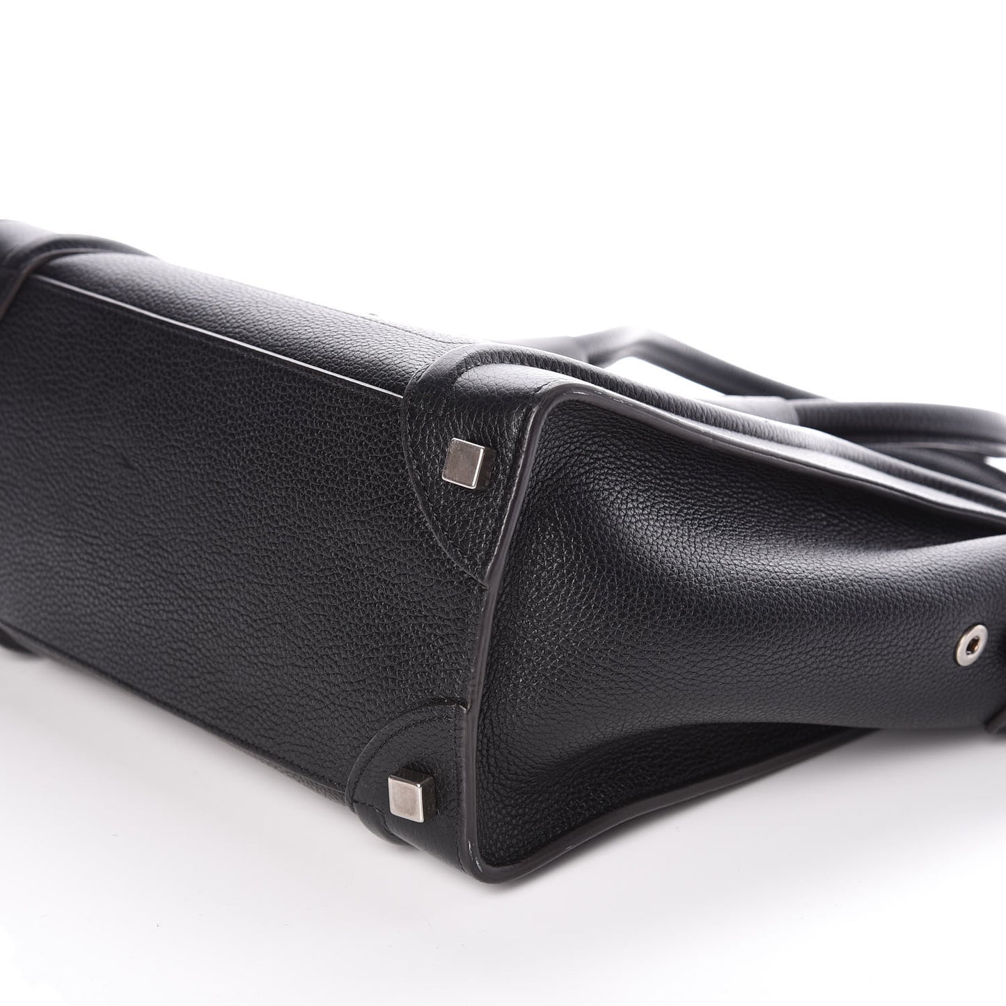 Drummed Calfskin Micro Luggage Black
