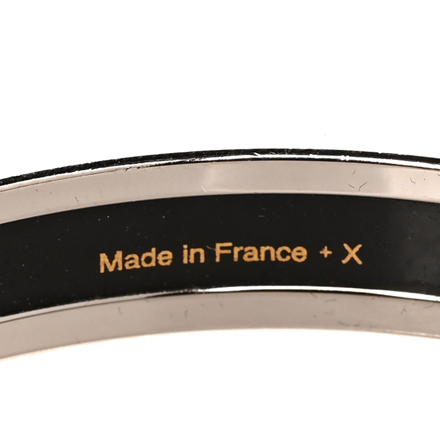 Enamel Printed Narrow Sellier Bracelet 65 White