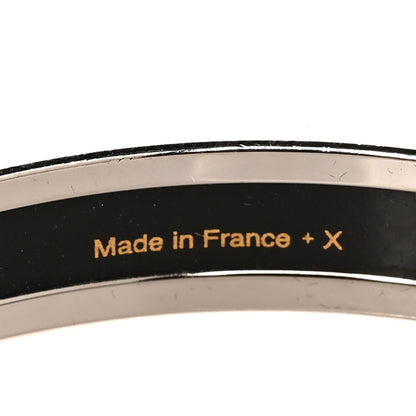 Hermes Enamel Printed Narrow Sellier Bracelet 65 White 4 of 5
