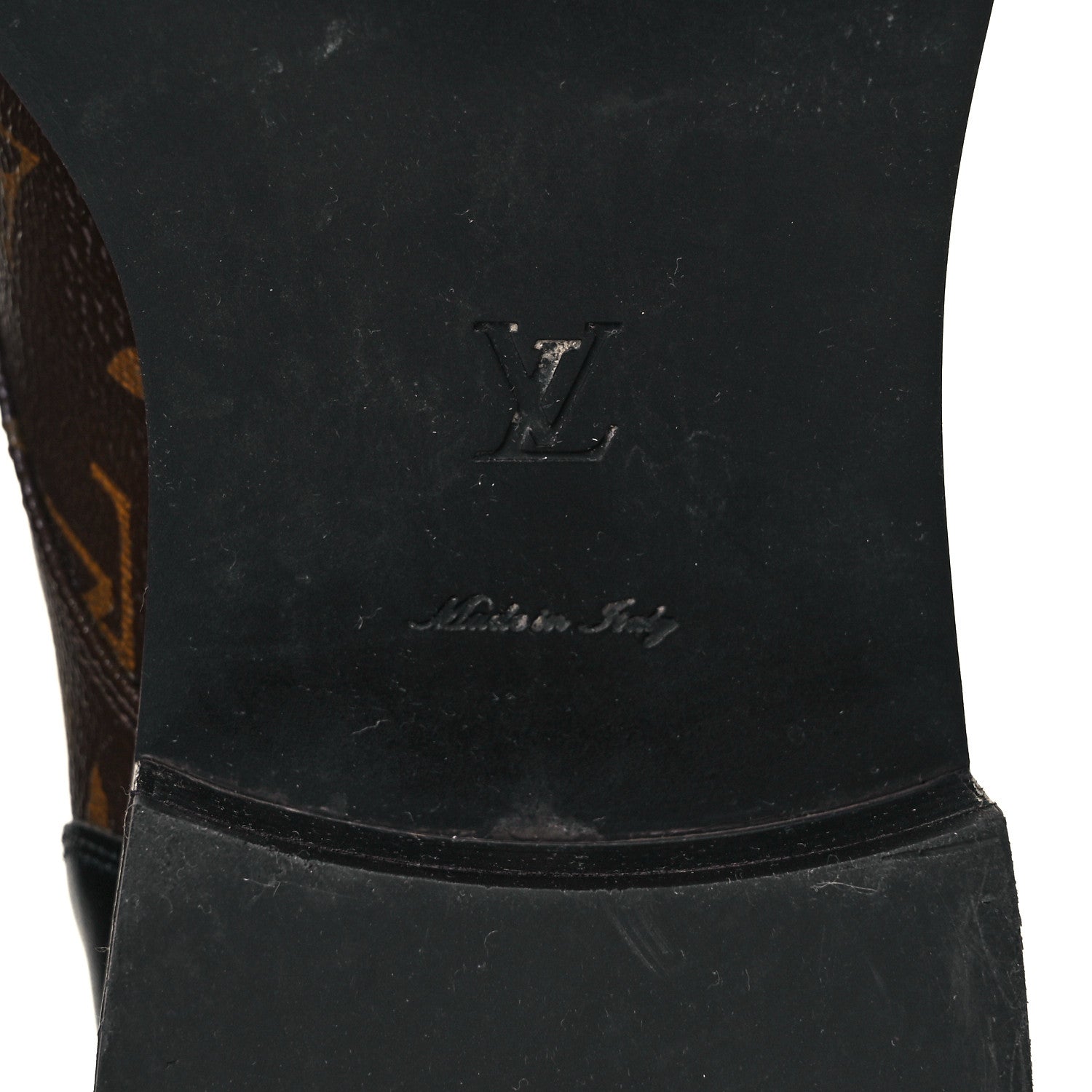 Louis Vuitton Calfskin Monogram Wonderland Flat Ranger Boots 39 Black 6 of 6