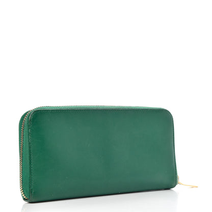 Saint Laurent Calfskin Classic Zip Around Wallet Green 3 of 8