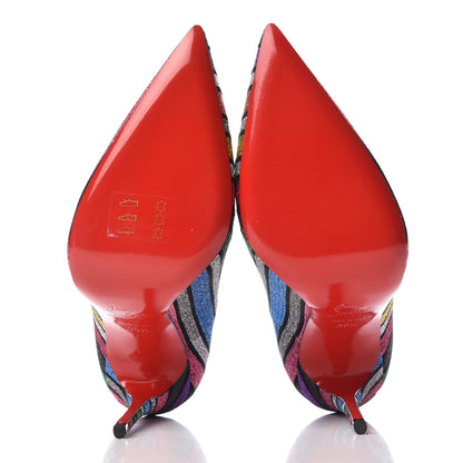 Christian Louboutin Suede Stripyglitter So Kate 120 Pumps 36.5 Multi 5 of 8