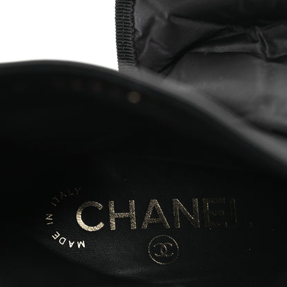 Chanel Mixed Fibers Lambskin Patent Calfskin Convertible High Boots 38 Black 17 of 22