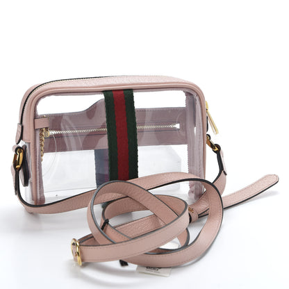 Gucci Vinyl Web Mini Ophidia Transparent Shoulder Bag Perfect Pink 2 of 9