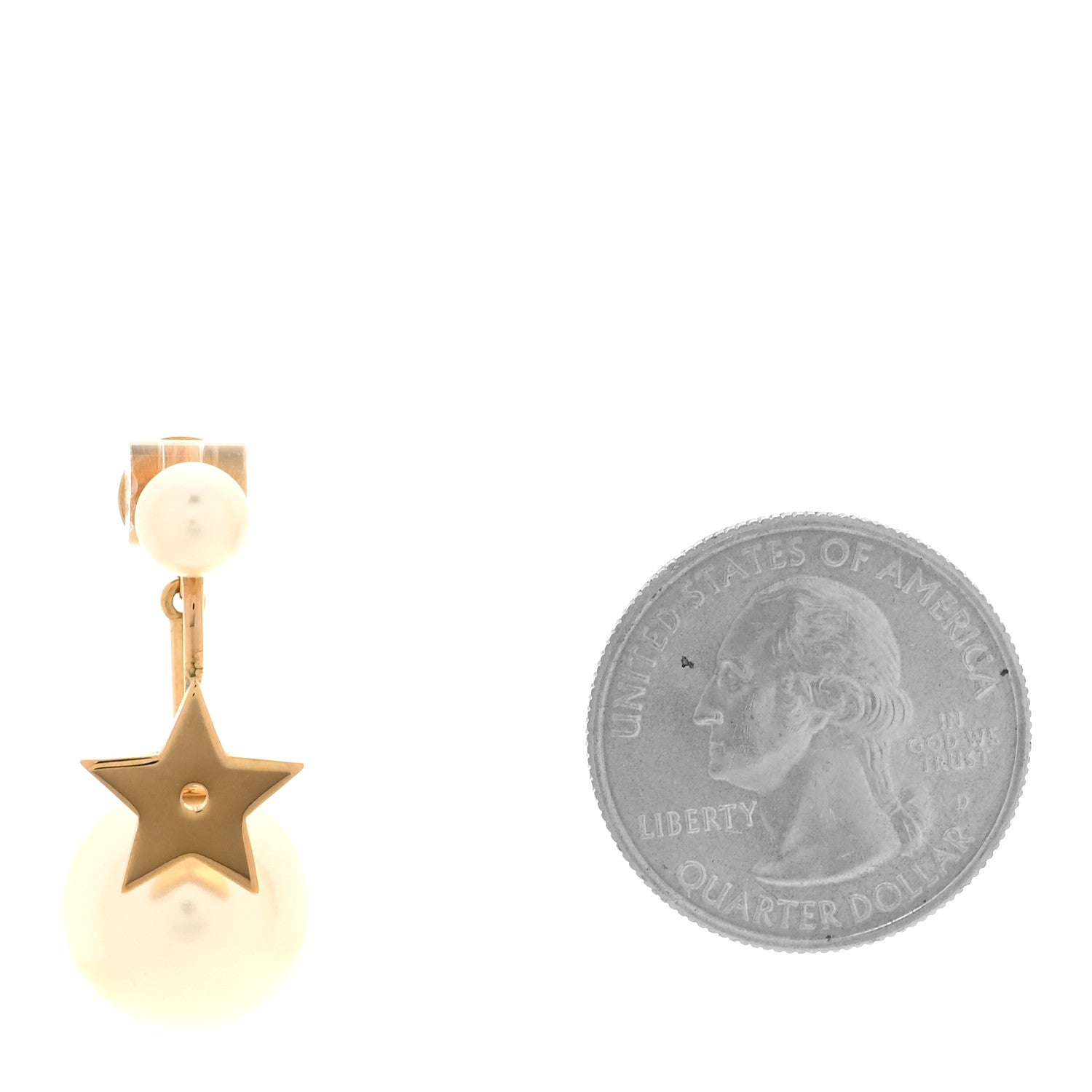 Christian Dior Pearl My ABCDior Tribales Etoile Earring Gold 2 of 5