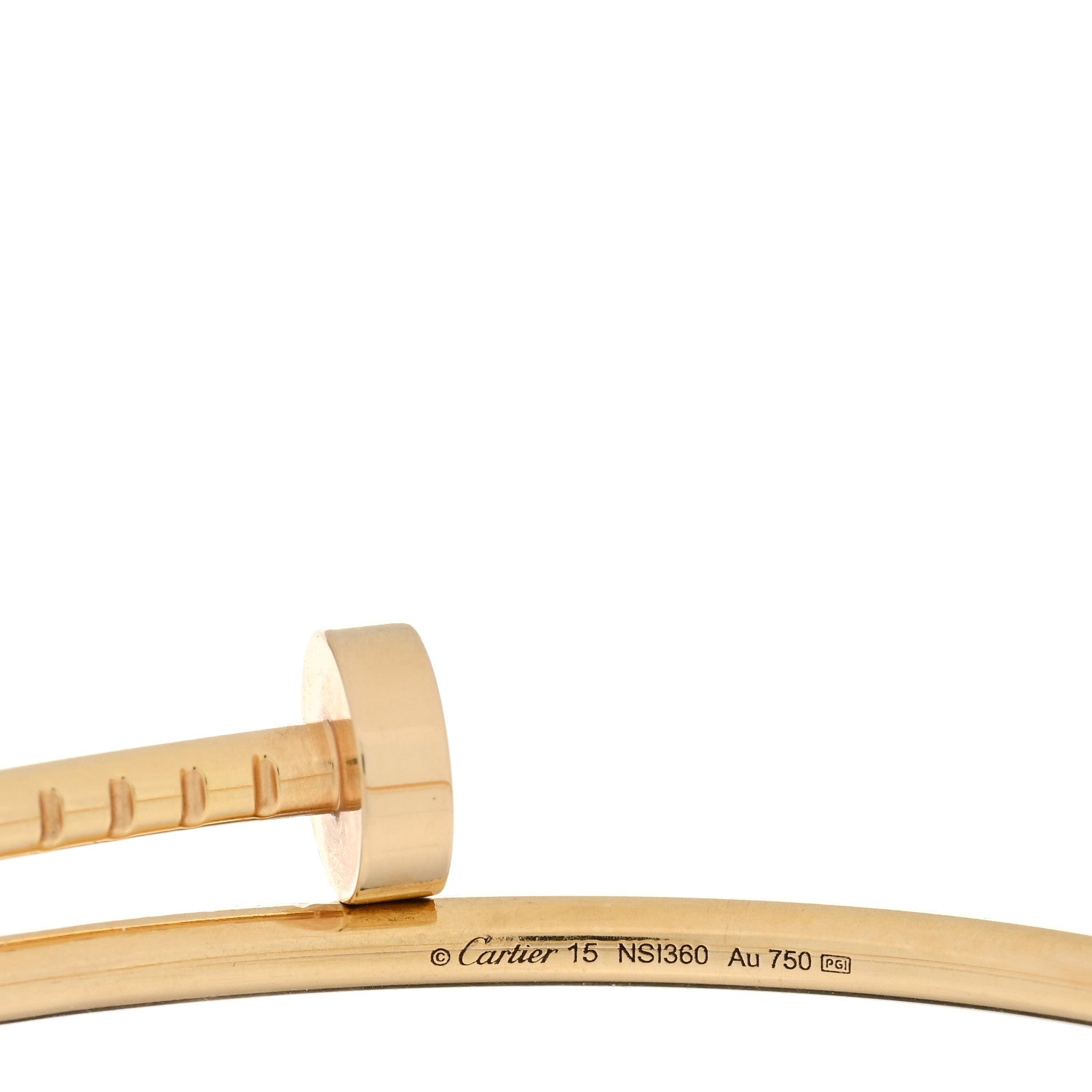 Cartier 18K Yellow Gold Small Juste Un Clou Bracelet 15 3 of 4