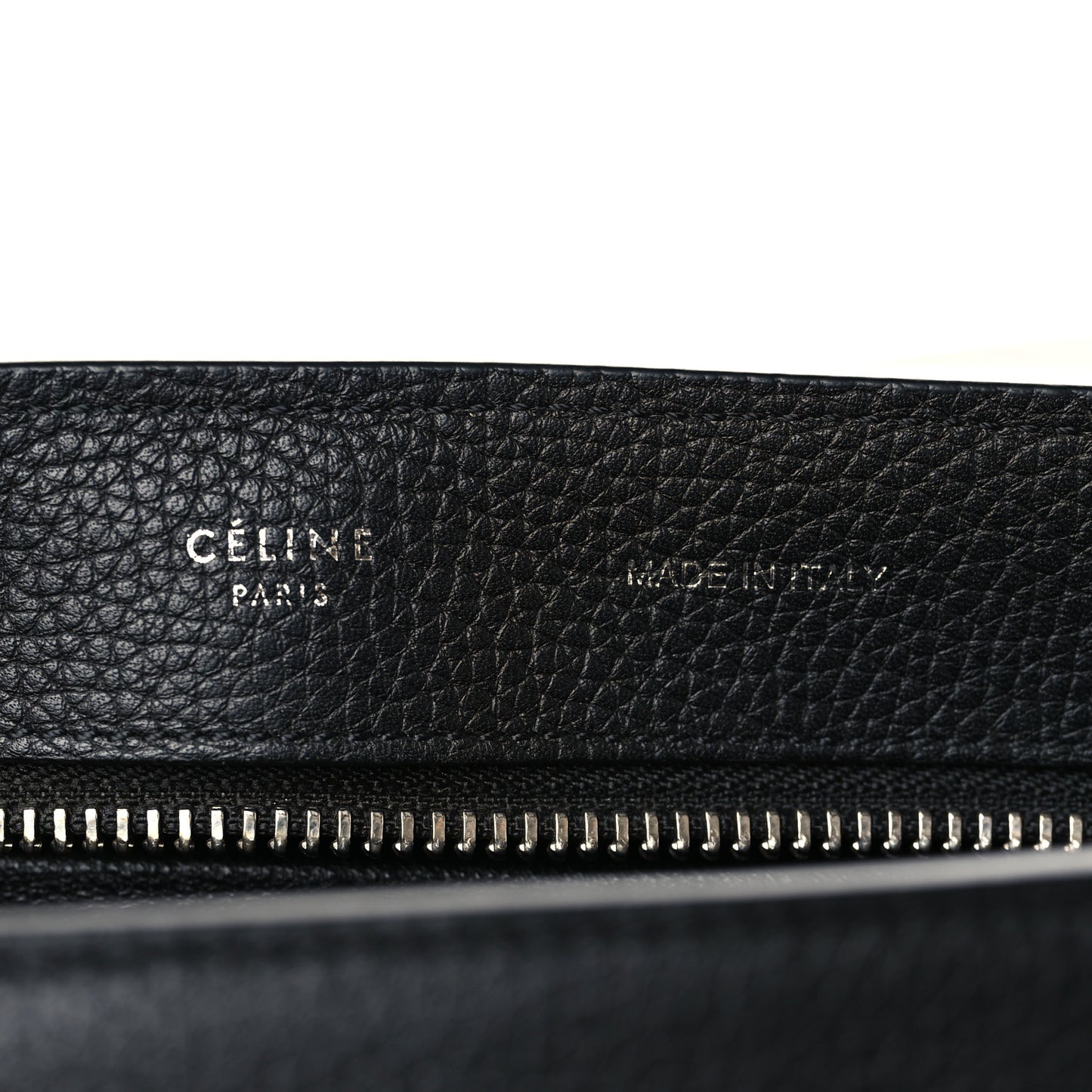 Drummed Calfskin Suede Medium Trapeze Black
